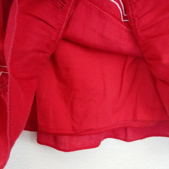 Anthro Fei 100% Linen Scallop Ruffle Hem Skirt M - Picture 5 of 7